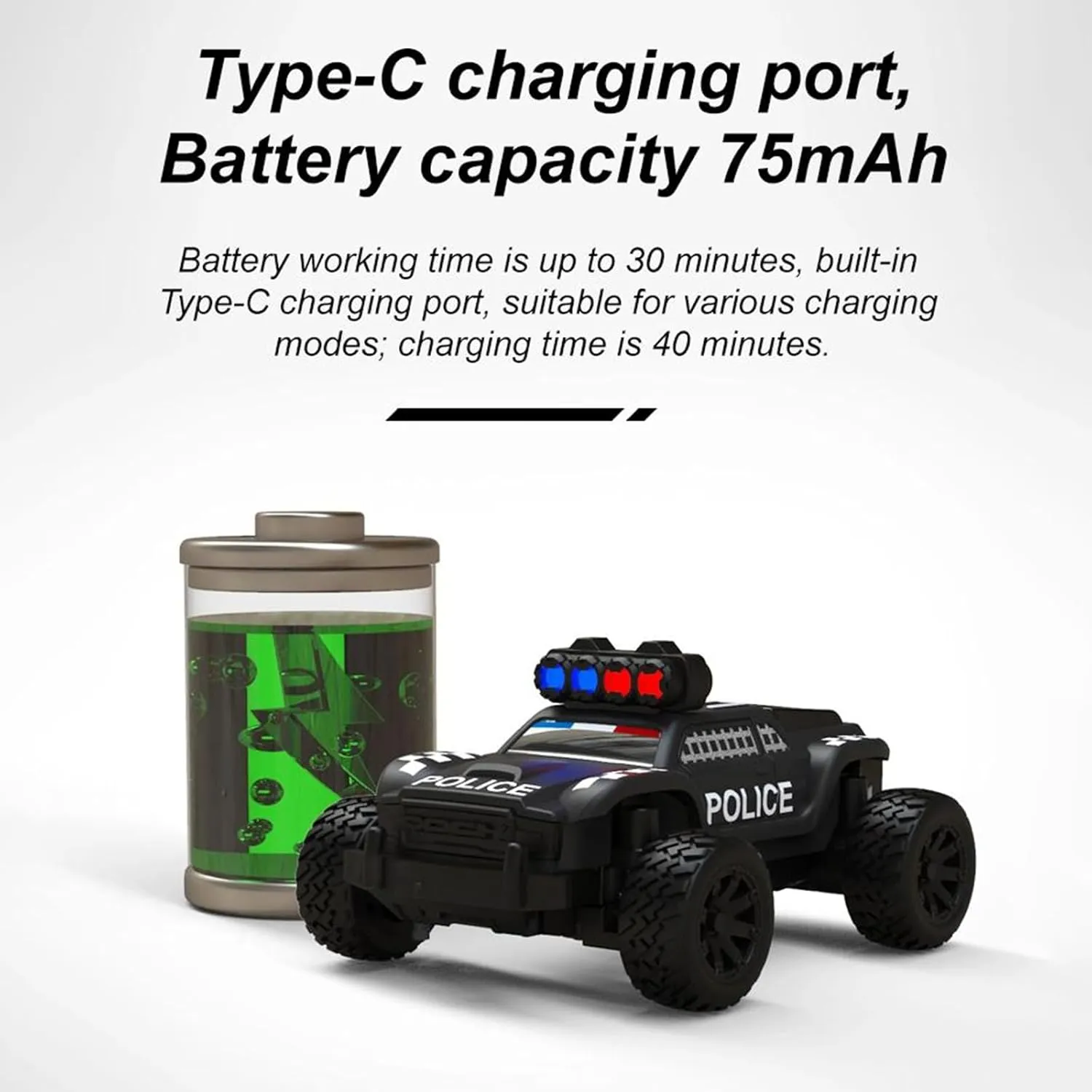 Turbo Racing 1:76 Scale RC Sport Car, Table Racing 2.4GHZ Remote Control Mini Model Crawler Car with Full Proportional RTR for Adults Gift (C82)