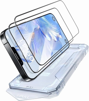 Unbreak Top 9H  Glass for iPhone 13/13pro/14/16E Screen Protector 12FT Military Armor Shatterproof   Longest Durable, 1:1 Full-Coverage Tempered Glass, Auto-Align Fit Bubble-free, 2-Pack