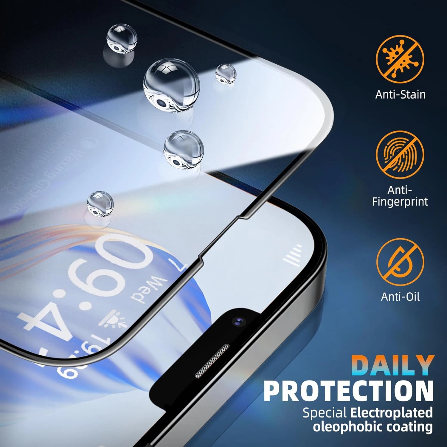 Unbreak Top 9H  Glass for iPhone 13/13pro/14/16E Screen Protector 12FT Military Armor Shatterproof   Longest Durable, 1:1 Full-Coverage Tempered Glass, Auto-Align Fit Bubble-free, 2-Pack
