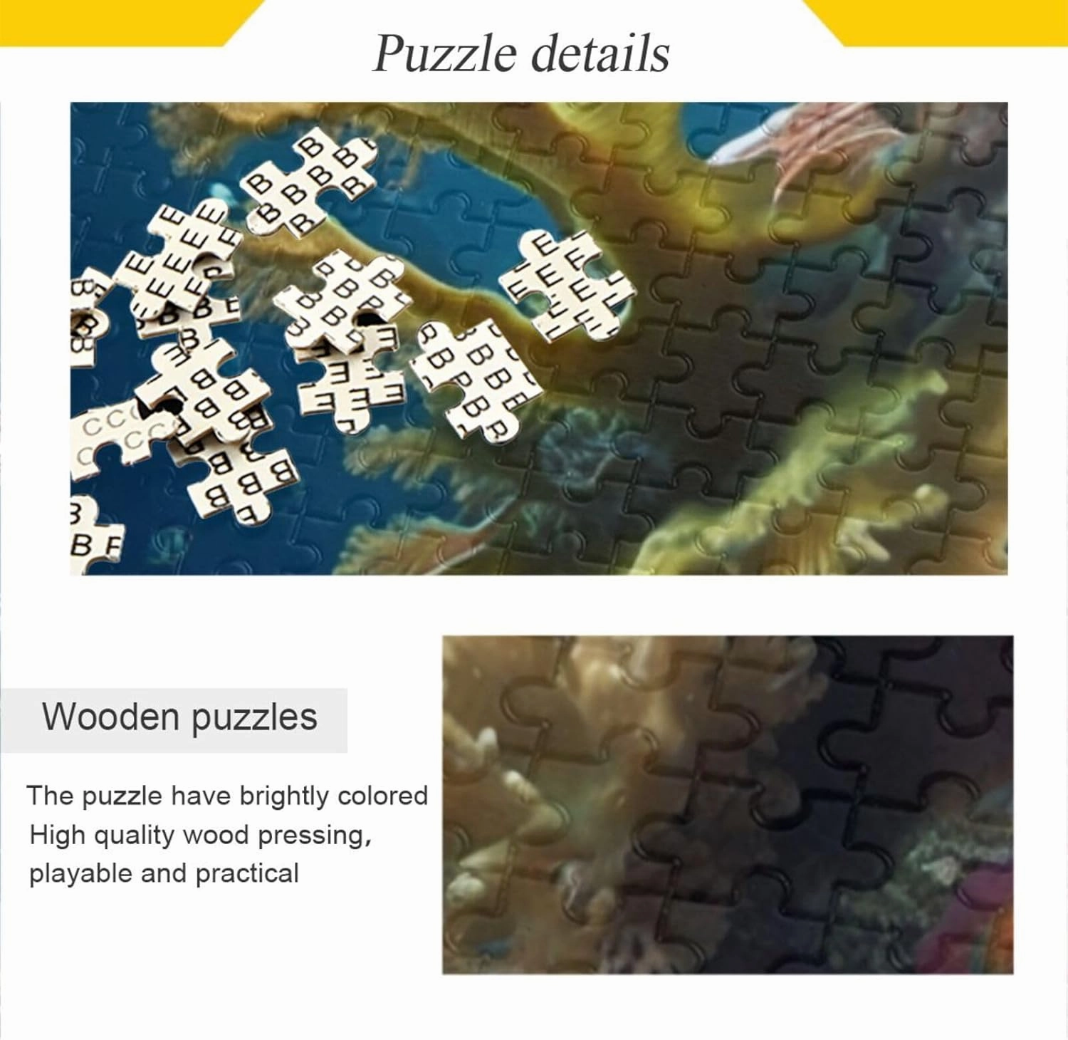 Underwater Fish Coral Jigsaw Puzzle 1000 Piece, Educational Intellectual Decompression Puzzle Game Jigsaw Puzzle for Adult Active Thinking Party Entertainment, Family Games
