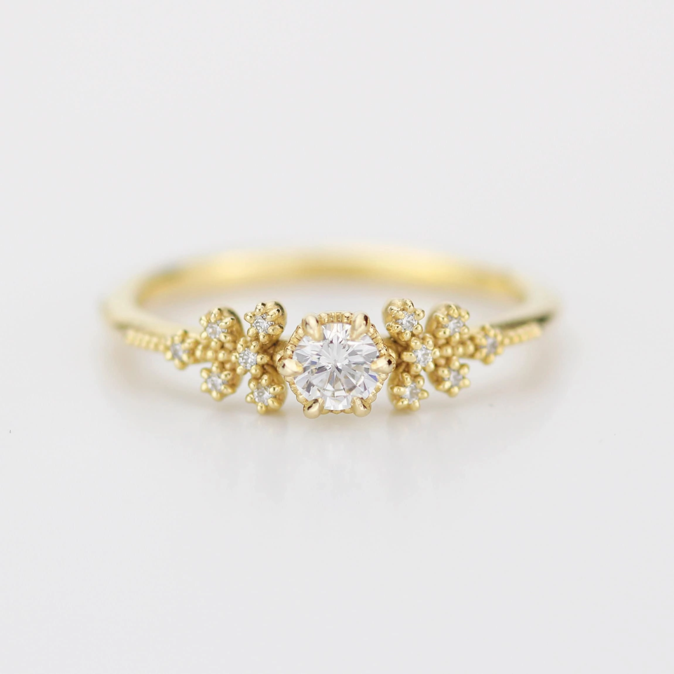 Unique diamond engagement ring, simple diamond ring 0.25ct natural diamond
