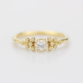 Unique diamond engagement ring, simple diamond ring 0.25ct natural diamond