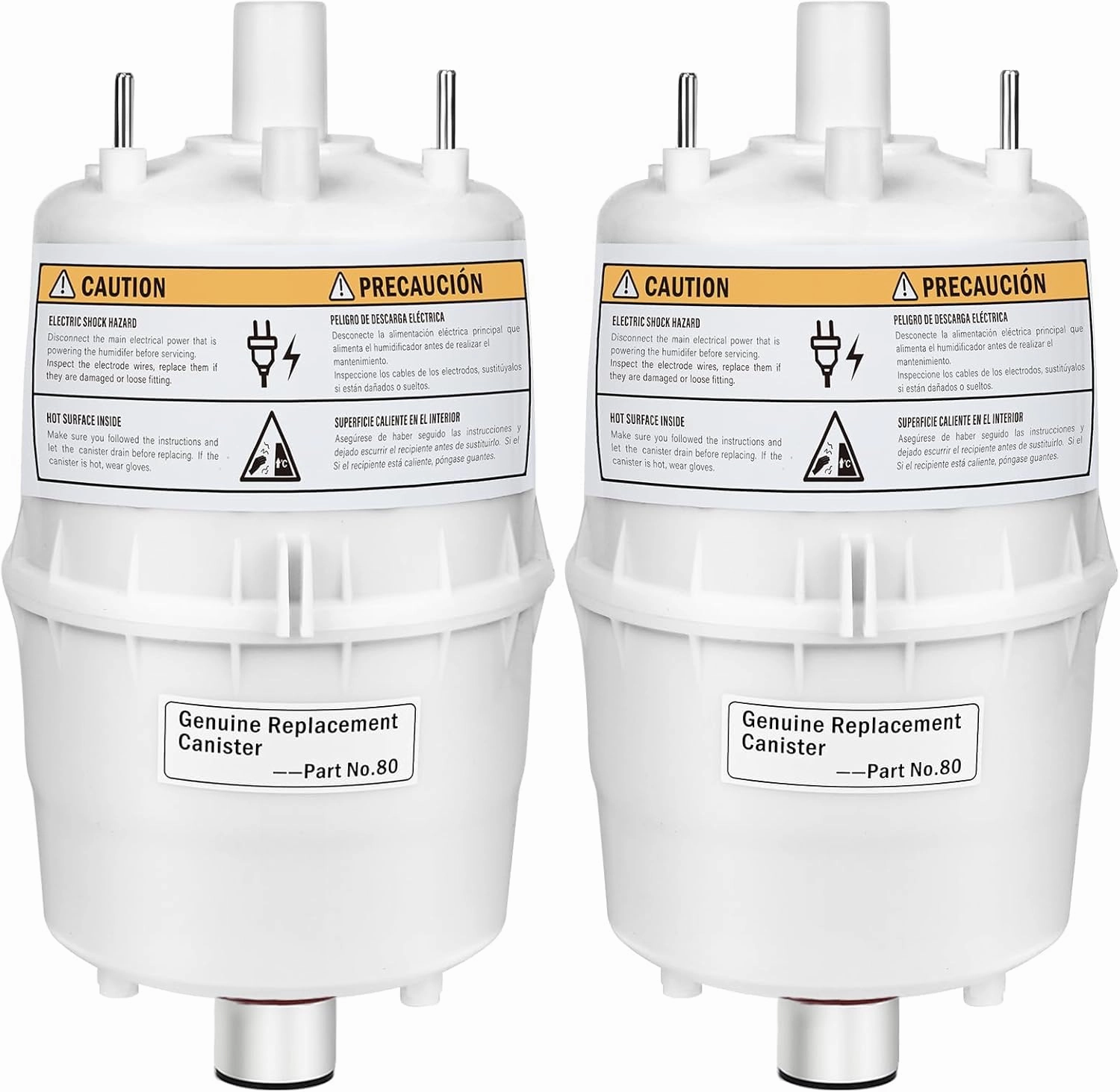 Upgrade 80 Steam Canister for Aprilaire Steam Humidifier Models 800, 801, 865, 866, 80 Replacement Canister OEM Substitute for Aprilaire Canister, 2 Pack