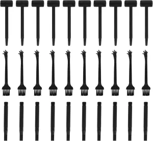 UPKOCH Gemstone Excavation Kit, 10 Sets Gemstone Dig Kit Excavation Tools Plastic Digging Hammer and Chisel Brush Kids Science Kit Educational Digging Kit for Kids Black
