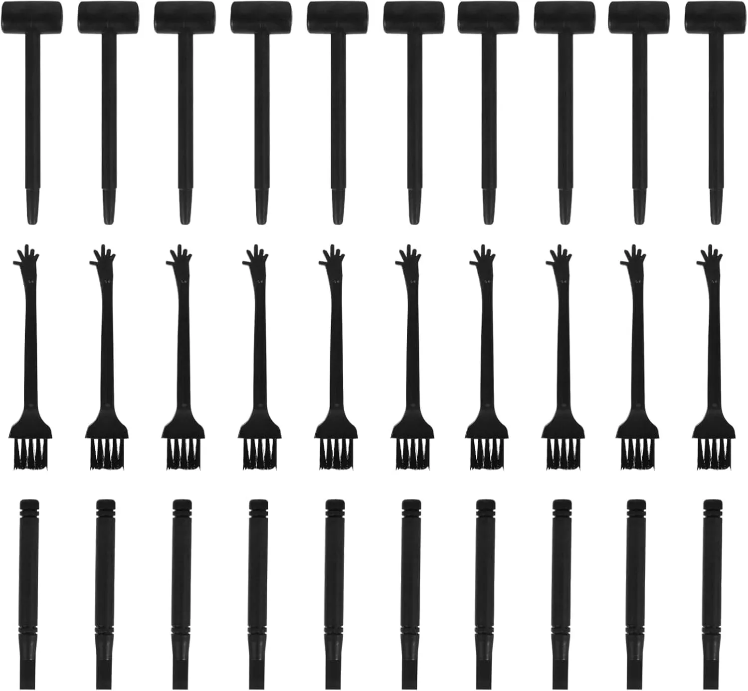 UPKOCH Gemstone Excavation Kit, 10 Sets Gemstone Dig Kit Excavation Tools Plastic Digging Hammer and Chisel Brush Kids Science Kit Educational Digging Kit for Kids Black