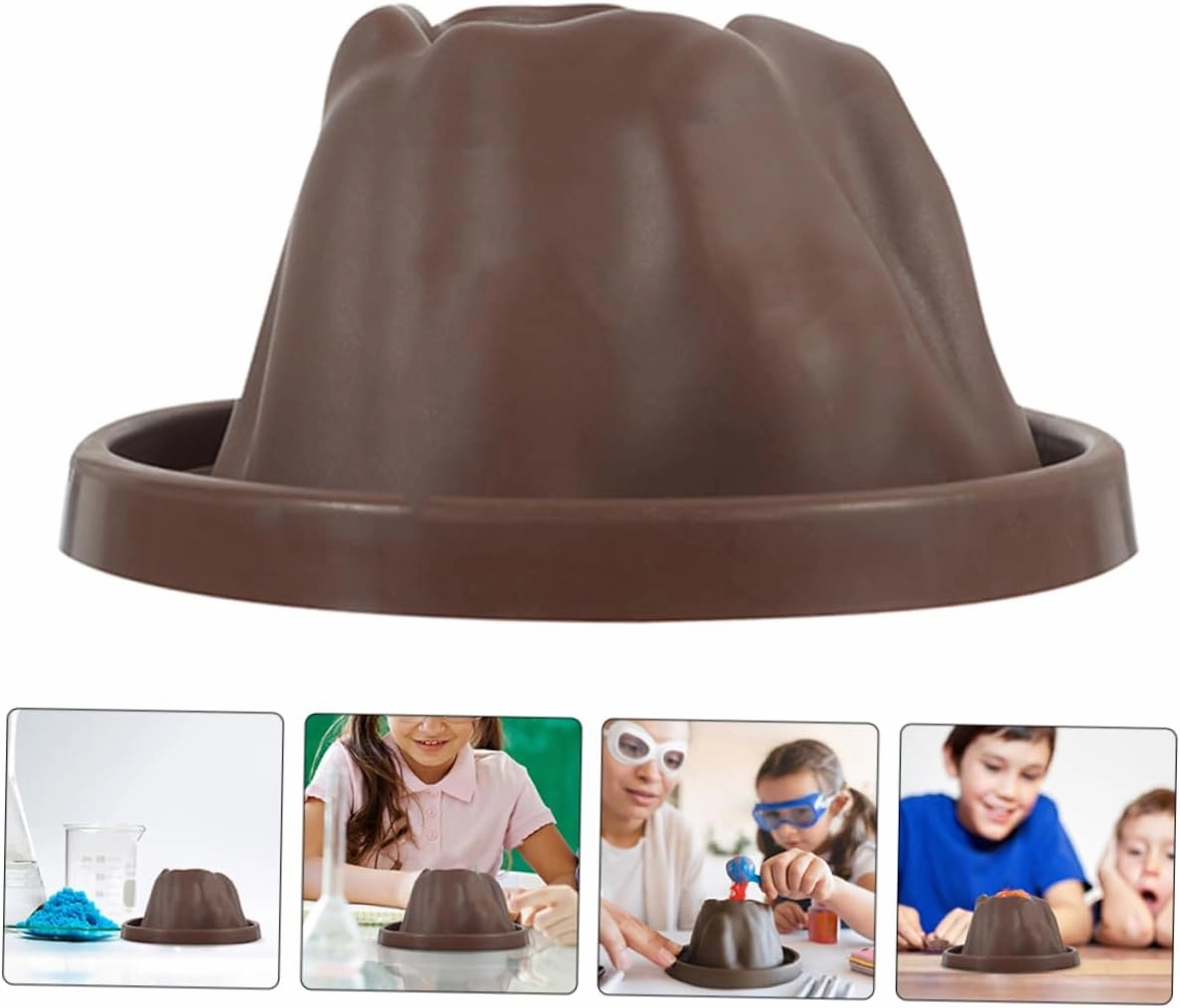 Vaguelly 10pcs Volcano Model Science Kit DIY Erupting Volcano Experiment Toy Engaging Educational Present for School Projects and Home Learning Construction
