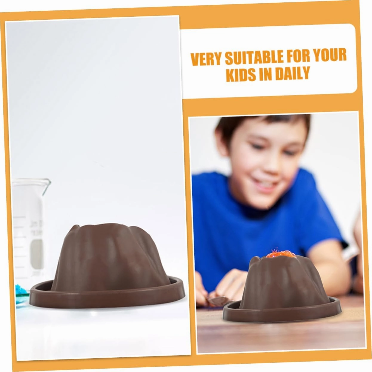Vaguelly 10pcs Volcano Model Science Kit DIY Erupting Volcano Experiment Toy Engaging Educational Present for School Projects and Home Learning Construction