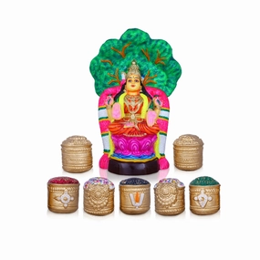 Vaibhav Lakshmi Paper Mache Golu Bommai Set - 20 x 14 Inches | Giri Golu Doll/ Navaratri Golu Bomma/ Gombe