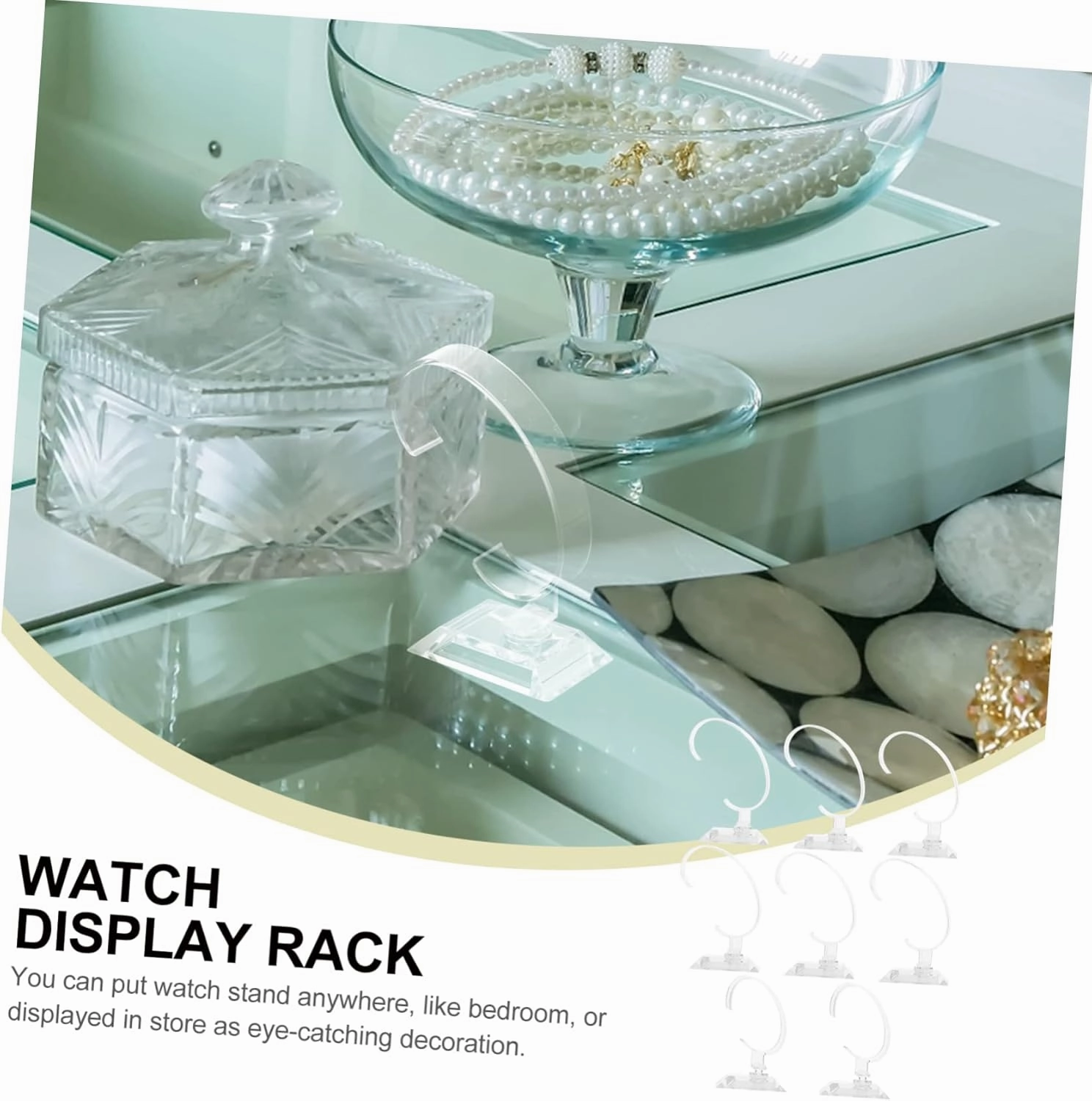 VALICLUD 24pcs Plastic Bracelet Stand and Watches Holder for Jewelry Display Elegant Watch Organizer for Countertops for Home Retail Use