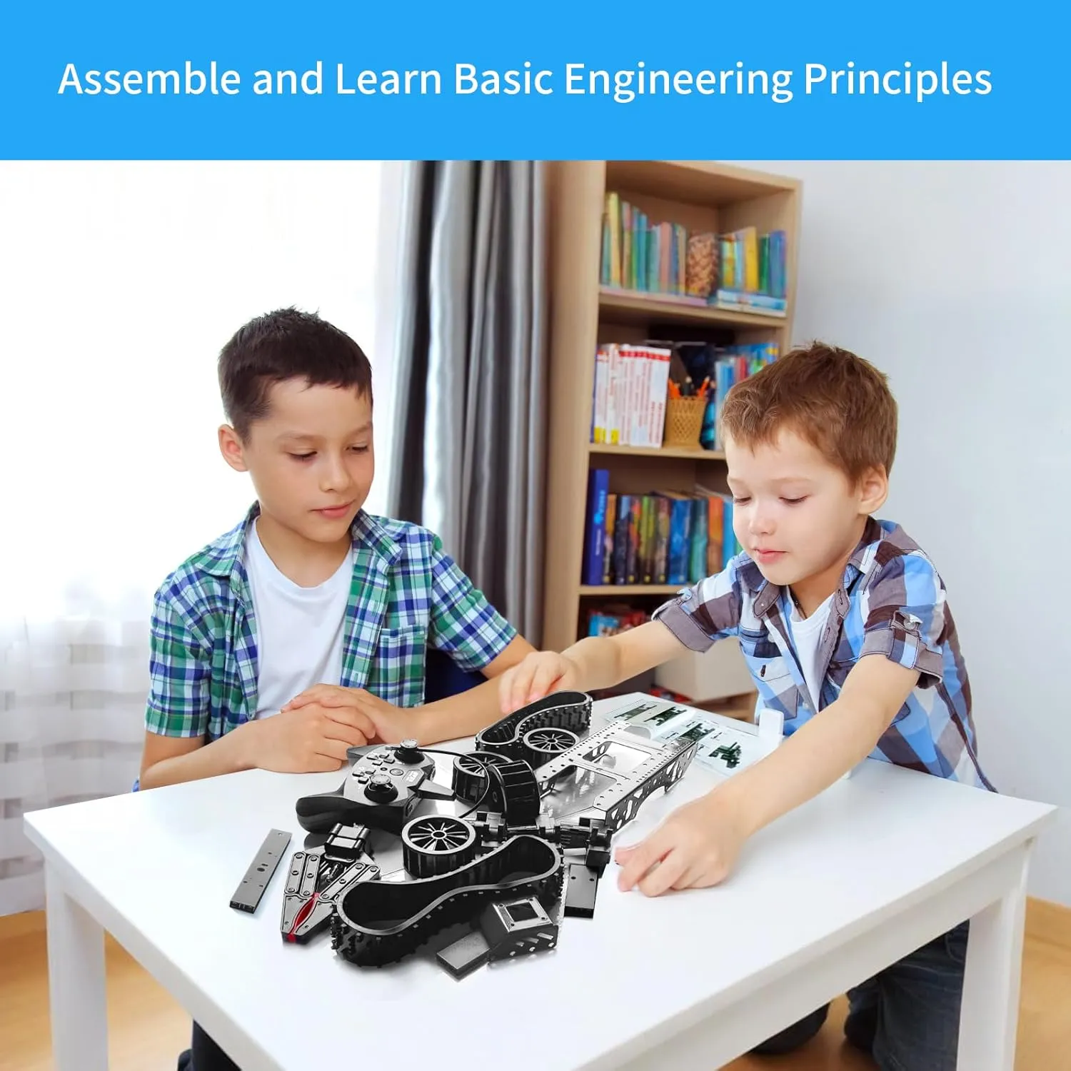VANLINNY Robot Kit, STEM Toys for Boys Age 8-12, Robotic Arm for Kids Age 8 , 4-DOF Electronic Programming DIY Robots for Girls, Educational Science Building Kit, Cool Birthday Gifts for Kids.