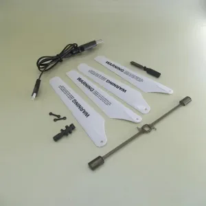 VERBANA Helicopter Propeller Kit, for SYMA S39 Helicopter New Version Spare Part Kit Propeller Connect Buckle Balance Bar Tail Blade USB Charger Main Shaft Header Kit for SYMA S39 Helicopter Part