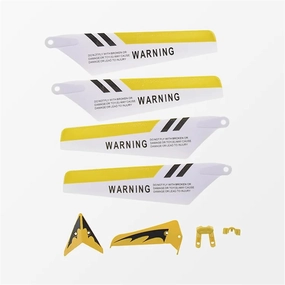 VERBANA RC Helicopter Part, for SYMA S107G Helicopter Spare Part Kit Propeller Blade with Decoration Kit Spare Part for SYMA S107G Helicopter Replacement Accessory (Color : Yellow)