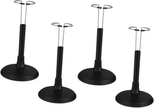 VICASKY 4pcs Portable Doll Stand Display Base for Dolls Action Figures and Models for Organizing and Showcasing Boys and Girls Rooms Shelves Tables