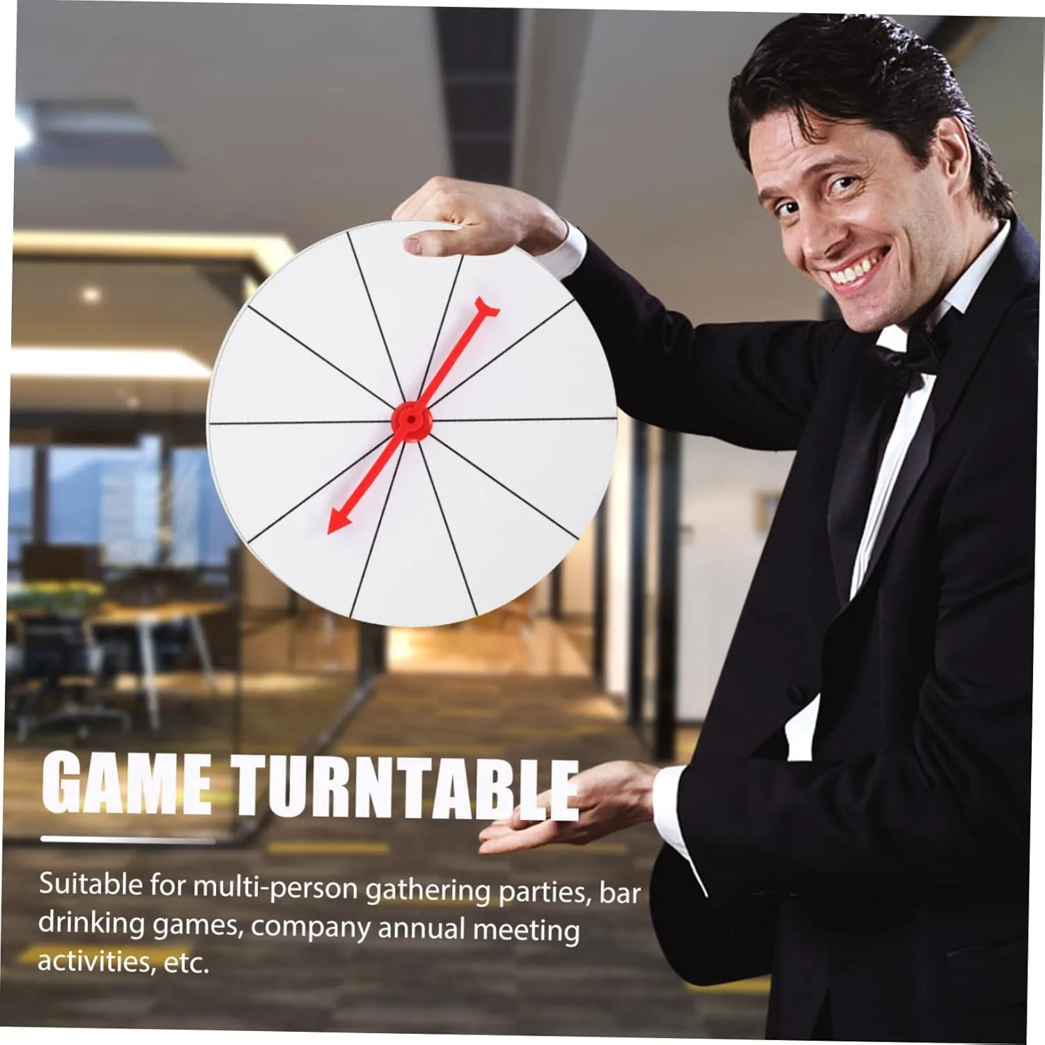 VICASKY Reusable Turn Plate 1 Set Lucky Draw Wheel Rotating Raffle Prize Wheel for Party Game