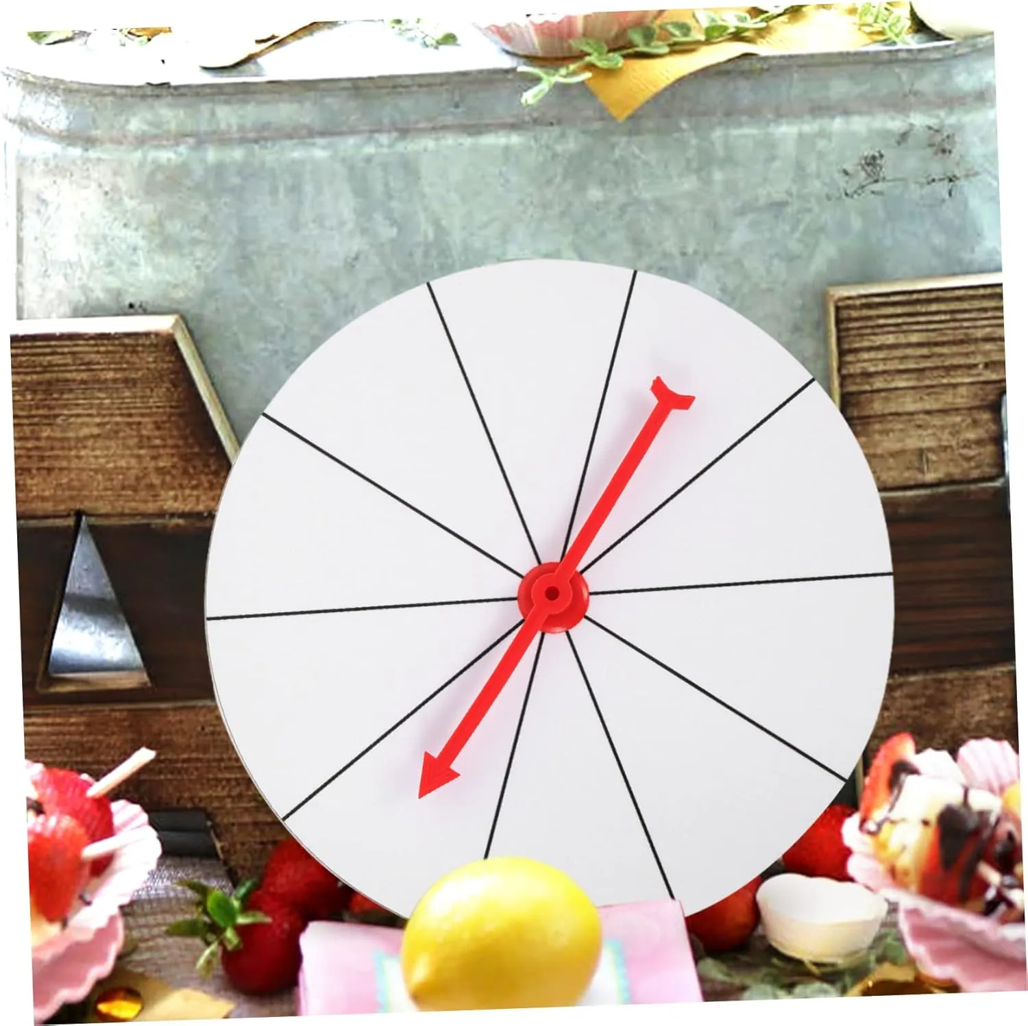 VICASKY Reusable Turn Plate 1 Set Lucky Draw Wheel Rotating Raffle Prize Wheel for Party Game