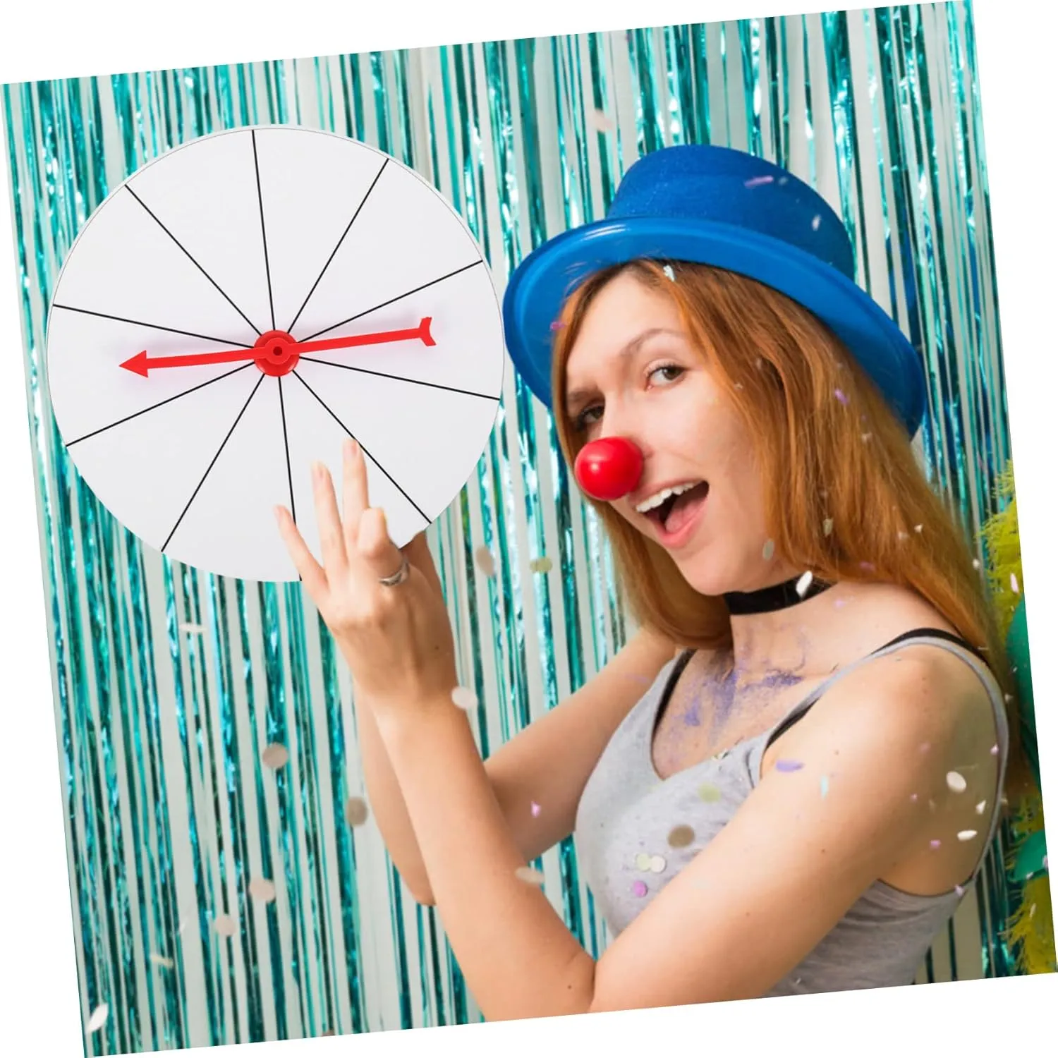 VICASKY Reusable Turn Plate 1 Set Lucky Draw Wheel Rotating Raffle Prize Wheel for Party Game