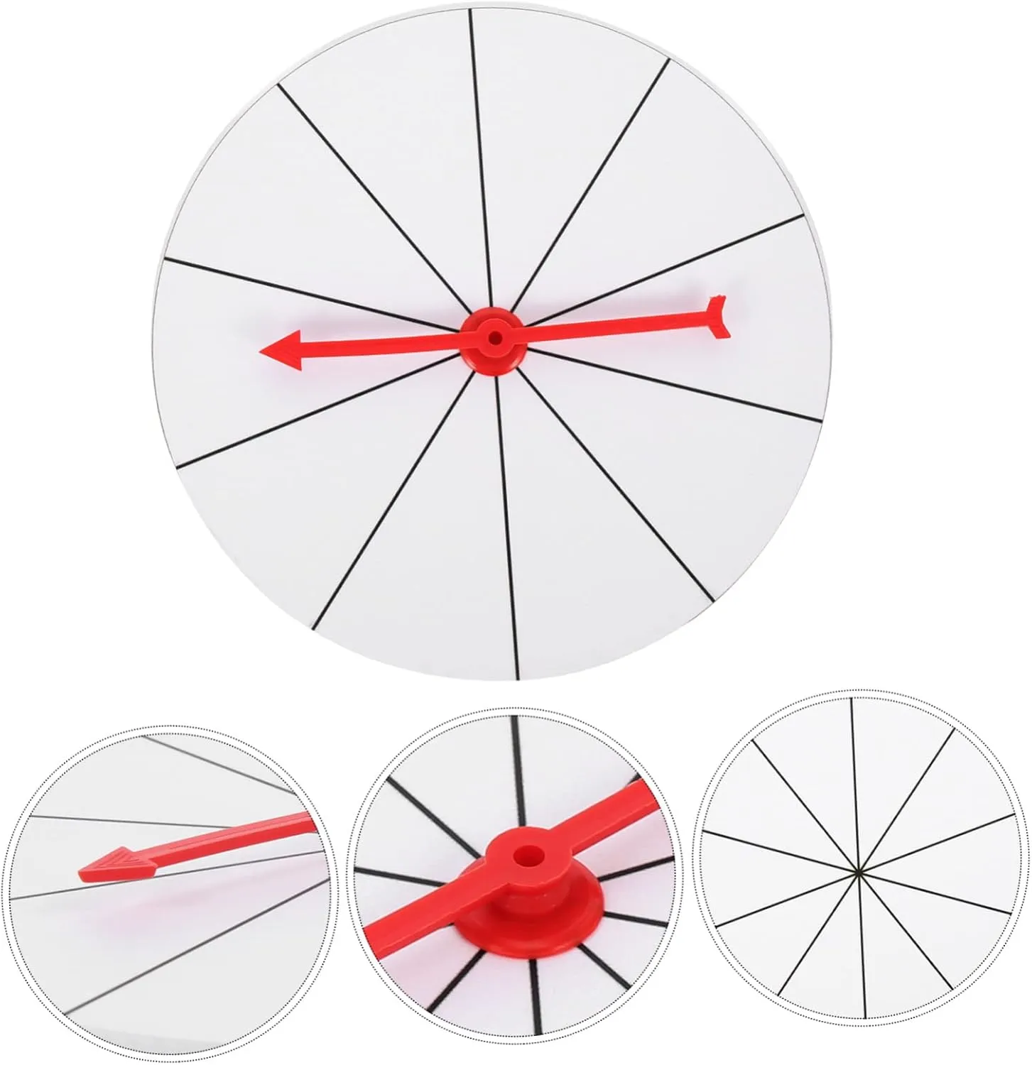 VICASKY Reusable Turn Plate 1 Set Lucky Draw Wheel Rotating Raffle Prize Wheel for Party Game