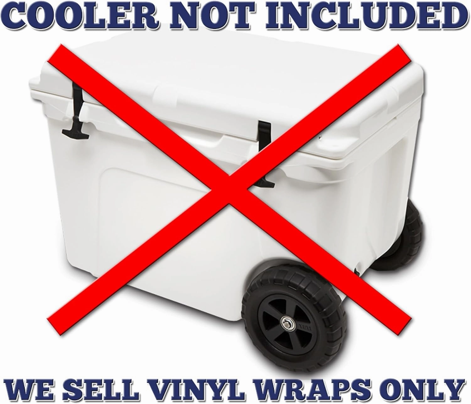 Vinyl Cooler Lid & Insert Kit Compatible with YETI | Easy Peel & Stick Application Cooler Skin Decal Wrap | Durable Pre-Cut Pieces | Made for Outdoor Use - Thin Redline Flag