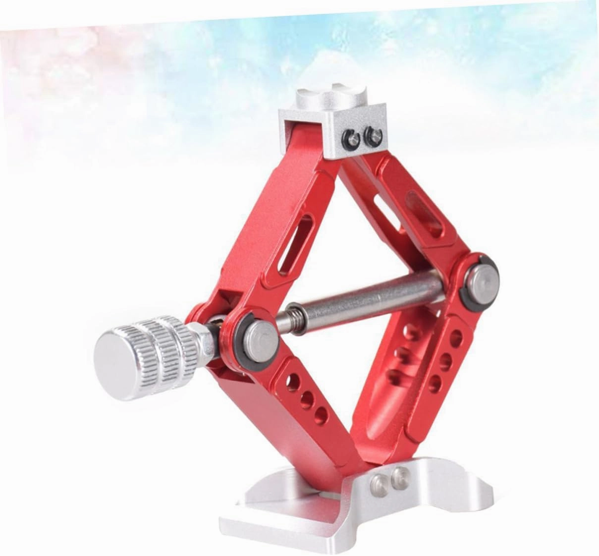 Wakauto 2 Pcs 1:10 Car Mini Lifting Jack Aluminum Alloy Simulation Jack Easy to Carry Use