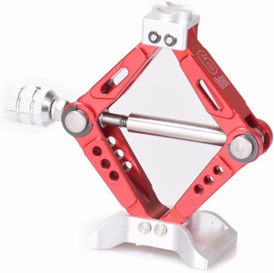 Wakauto 2 Pcs 1:10 Car Mini Lifting Jack Aluminum Alloy Simulation Jack Easy to Carry Use