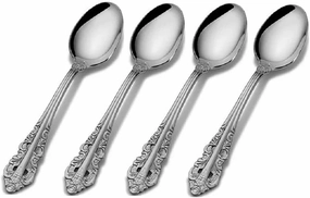 Wallace Antique Baroque 18/10 Stainless Steel Teaspoon (Set of Four)