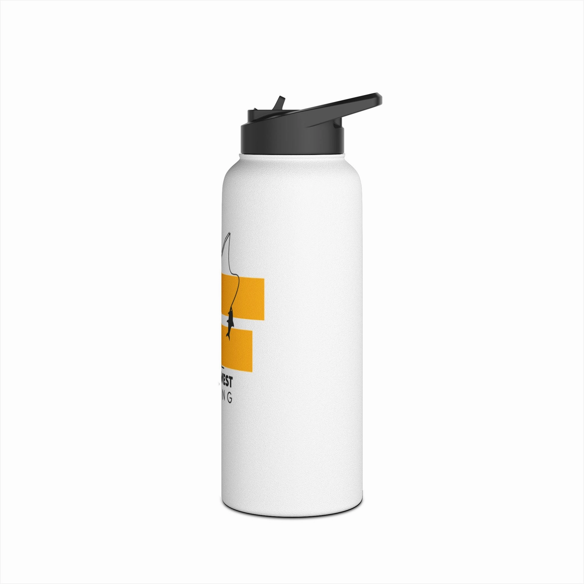 Water Bottle - Warning Woman Fishing H2O Stay Hydrated Reel Gals Design