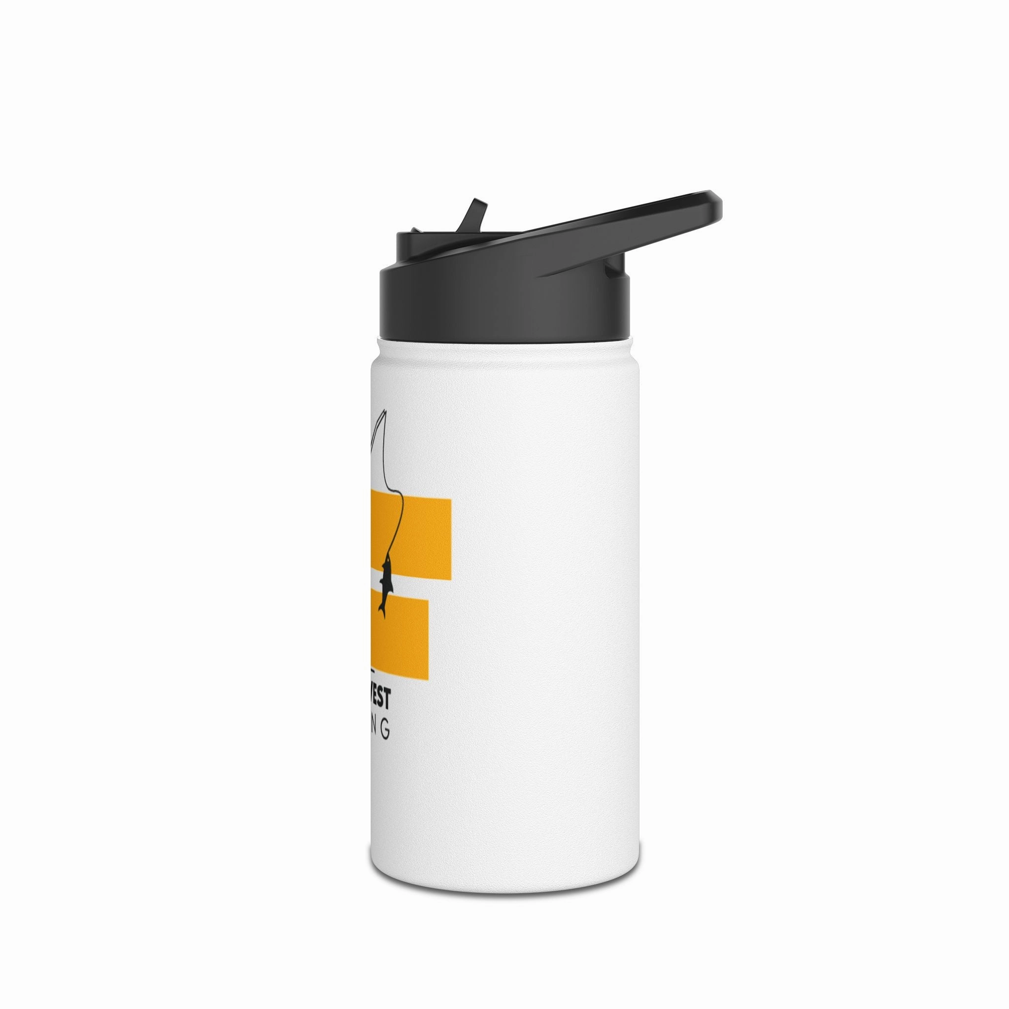 Water Bottle - Warning Woman Fishing H2O Stay Hydrated Reel Gals Design