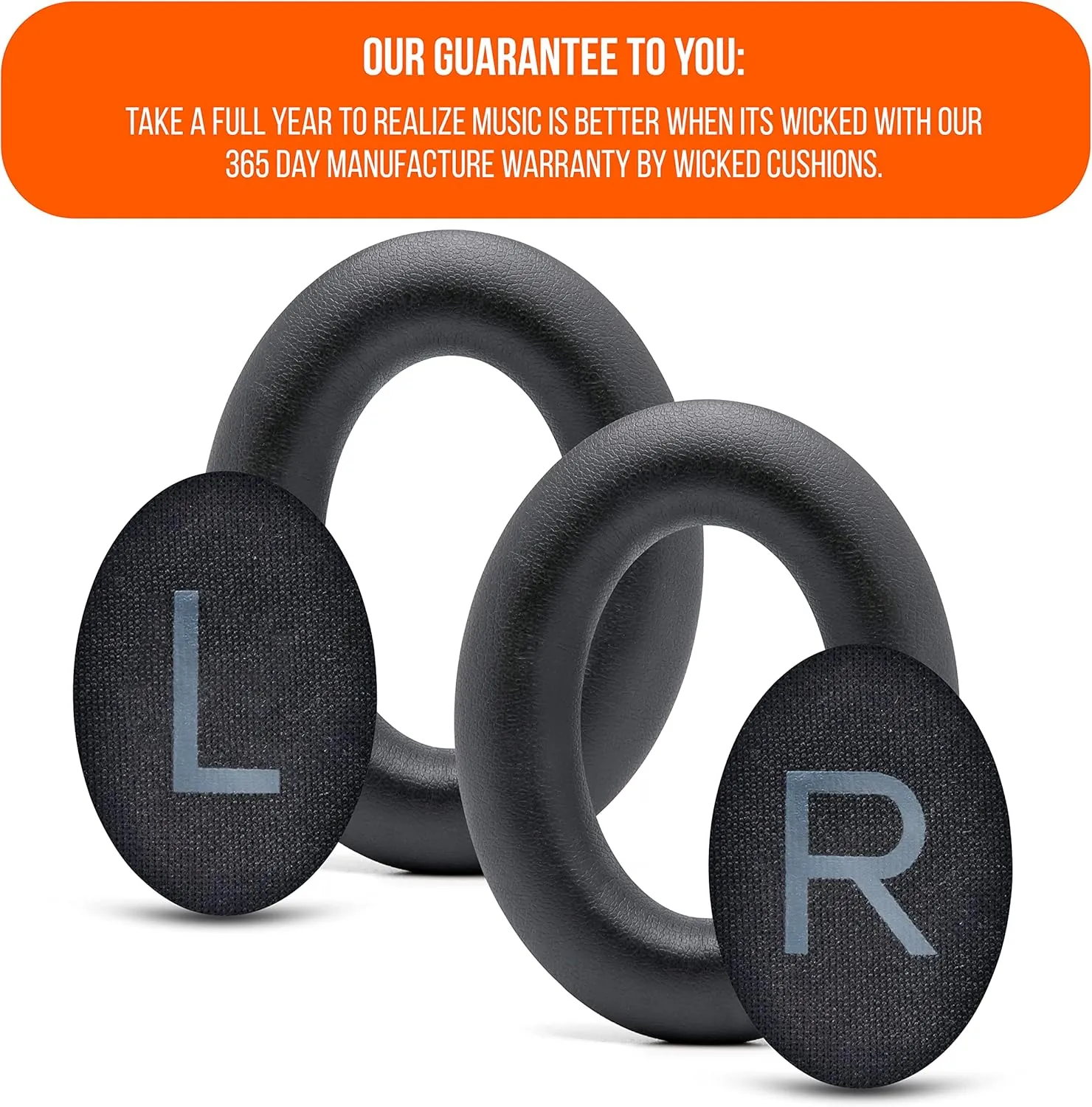 WC PadZ QC45 - Earpads for Bose QuietComfort 45 / QuietComfort Se/QuietComfort Wireless, Made by Wicked Cushions | Extra Thick Cushion | Premium Durable Stitching | Black