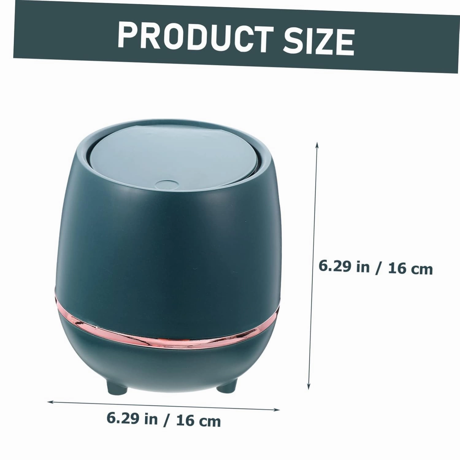 Wear-Resistant Flip Lid Trash Can Small Garbage Can Lid for Outdoor/Office/Home