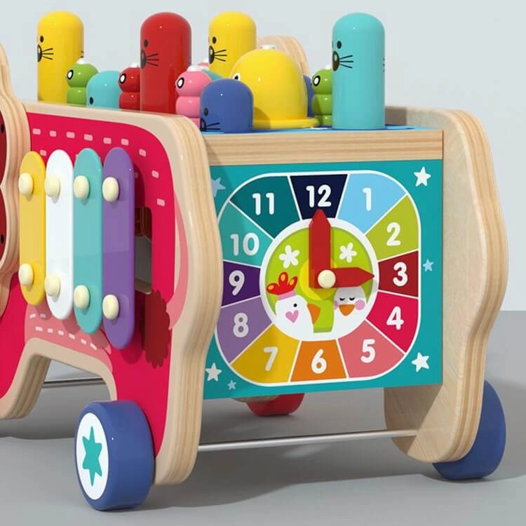 Whack-A-Mole Game Peg Pounding Bench Wooden Toys For Kids