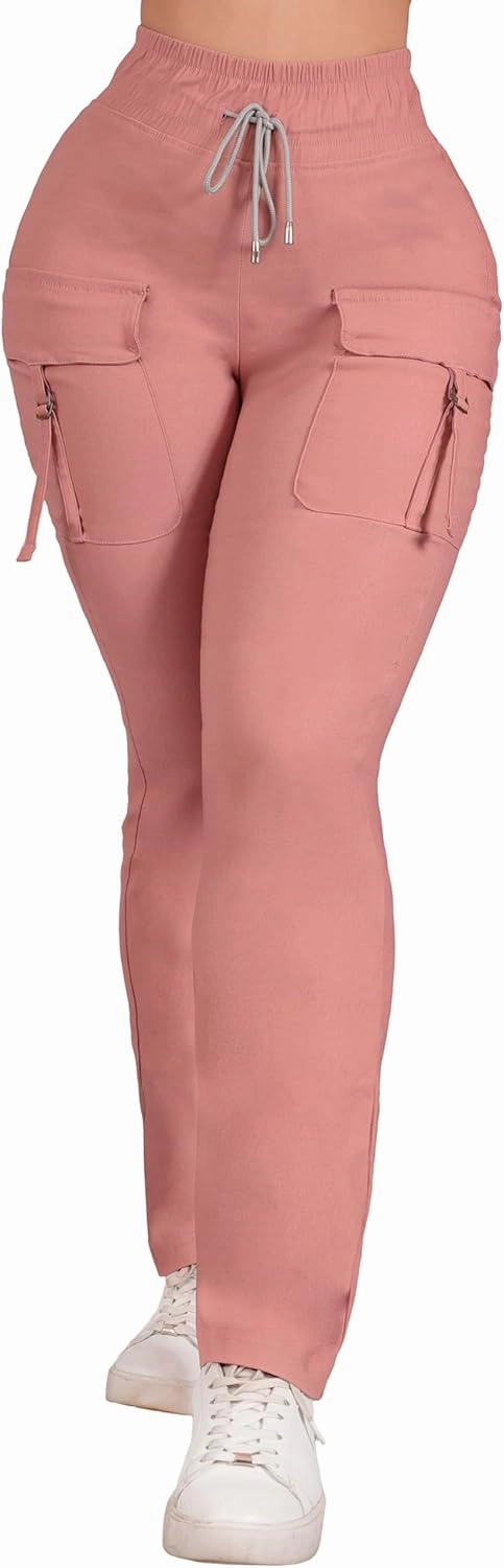 Women's Cargo Pants Hiking Joggers Summer Lightweight Quick Dry Athletic Outdoor Sports Sweatpants Travel Casual Button