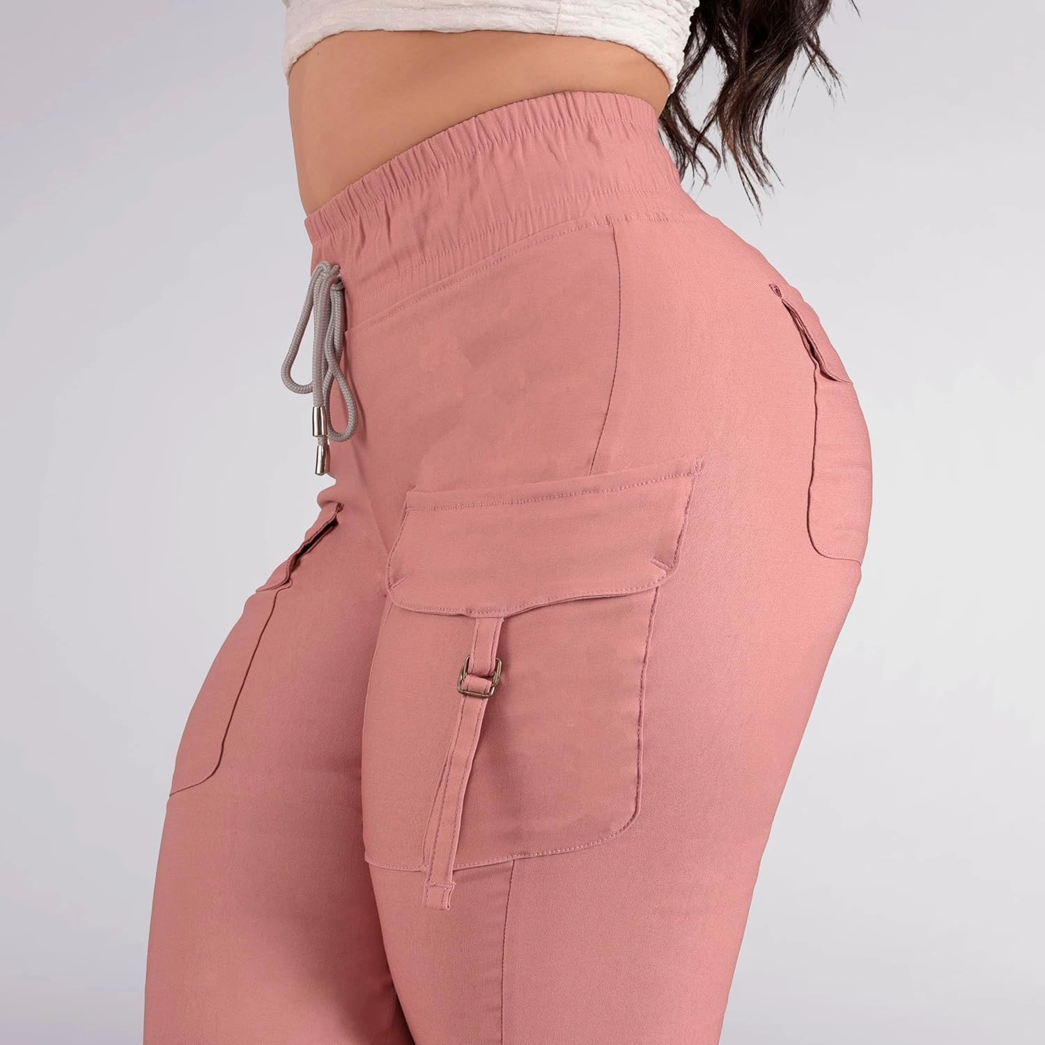 Women's Cargo Pants Hiking Joggers Summer Lightweight Quick Dry Athletic Outdoor Sports Sweatpants Travel Casual Button