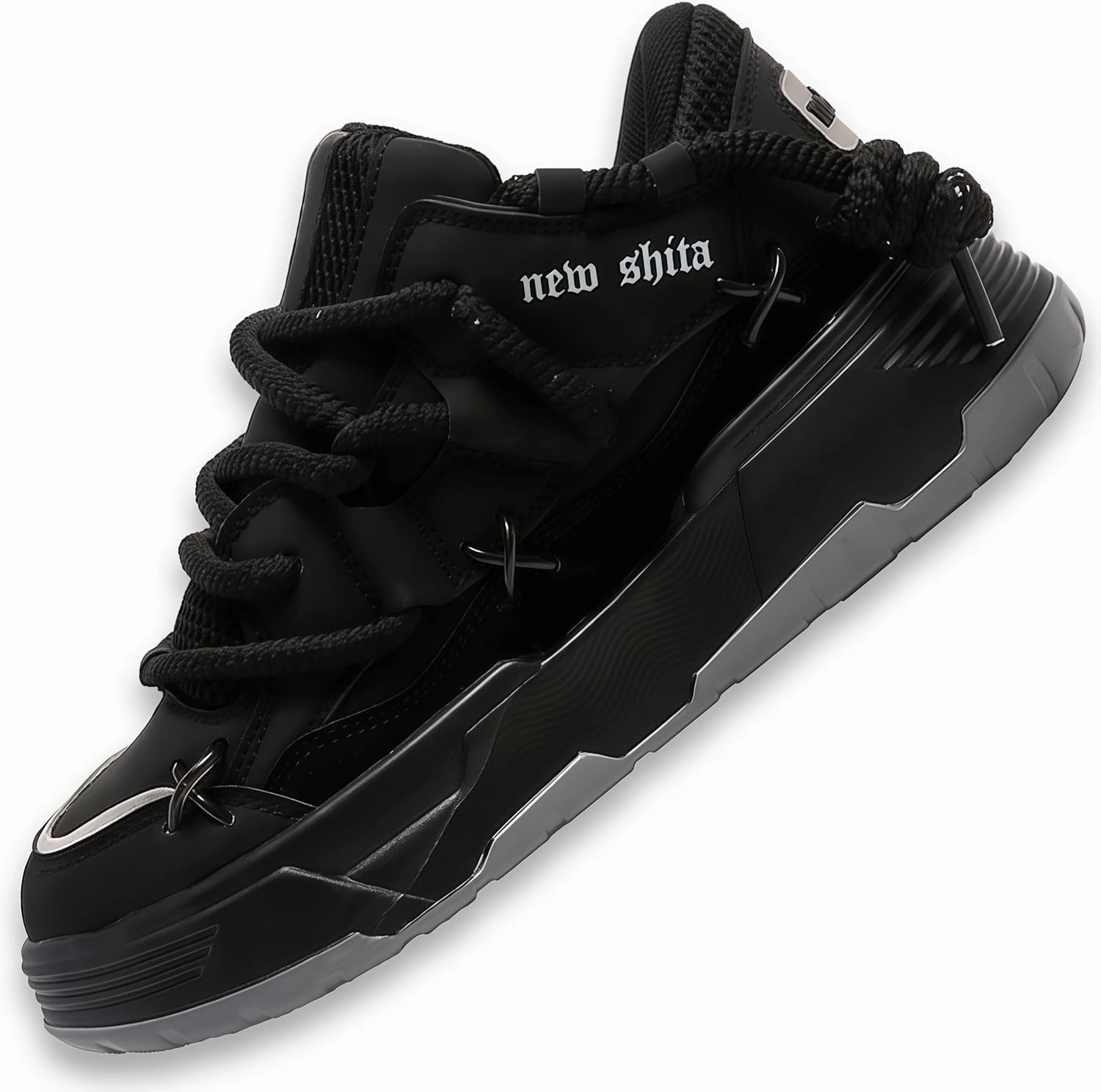 Women’s Faux Leather Fashion Platform Chunky Sneakers Lightweight Breathable Height Increasing Unisex Casual Walking Tennis Running Shoes