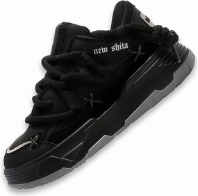 Women’s Faux Leather Fashion Platform Chunky Sneakers Lightweight Breathable Height Increasing Unisex Casual Walking Tennis Running Shoes