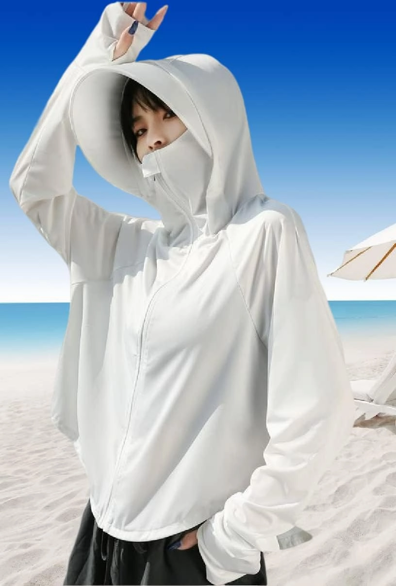Women's Sun Protective Jacket Full Zip UPF 50  UV Sun Protection Clothing Lightweight Long Sleeve Hoodie Sun Shirt