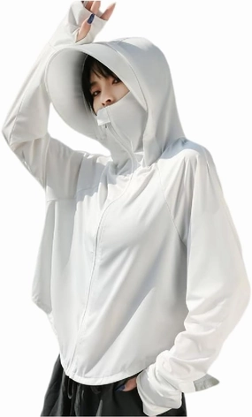 Women's Sun Protective Jacket Full Zip UPF 50  UV Sun Protection Clothing Lightweight Long Sleeve Hoodie Sun Shirt
