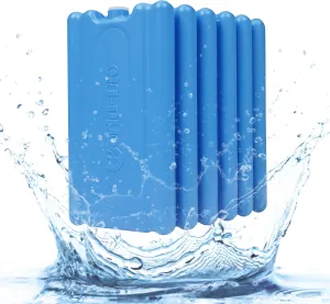 WORLD-BIO Blue 6 Pack Reusable Freezer Meal Holder with Leakproof Insulation