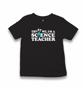 Worlds Best Science Teacher Kid's Black T-shirt