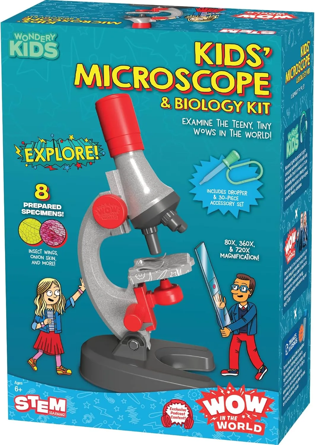 Wow in The World: Kids' Microscope & Biology Kit