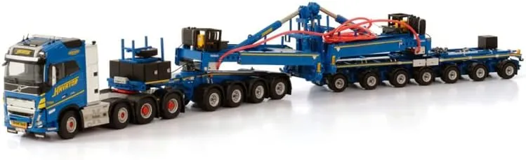 WSI for Volvo FH5 Globetrotter 8X4 NOOTEBOOM Windmill Trailer 7 AXLE   4 AXLE Dolly HAVATOR 1/50 DIECAST Truck Pre-Built Model