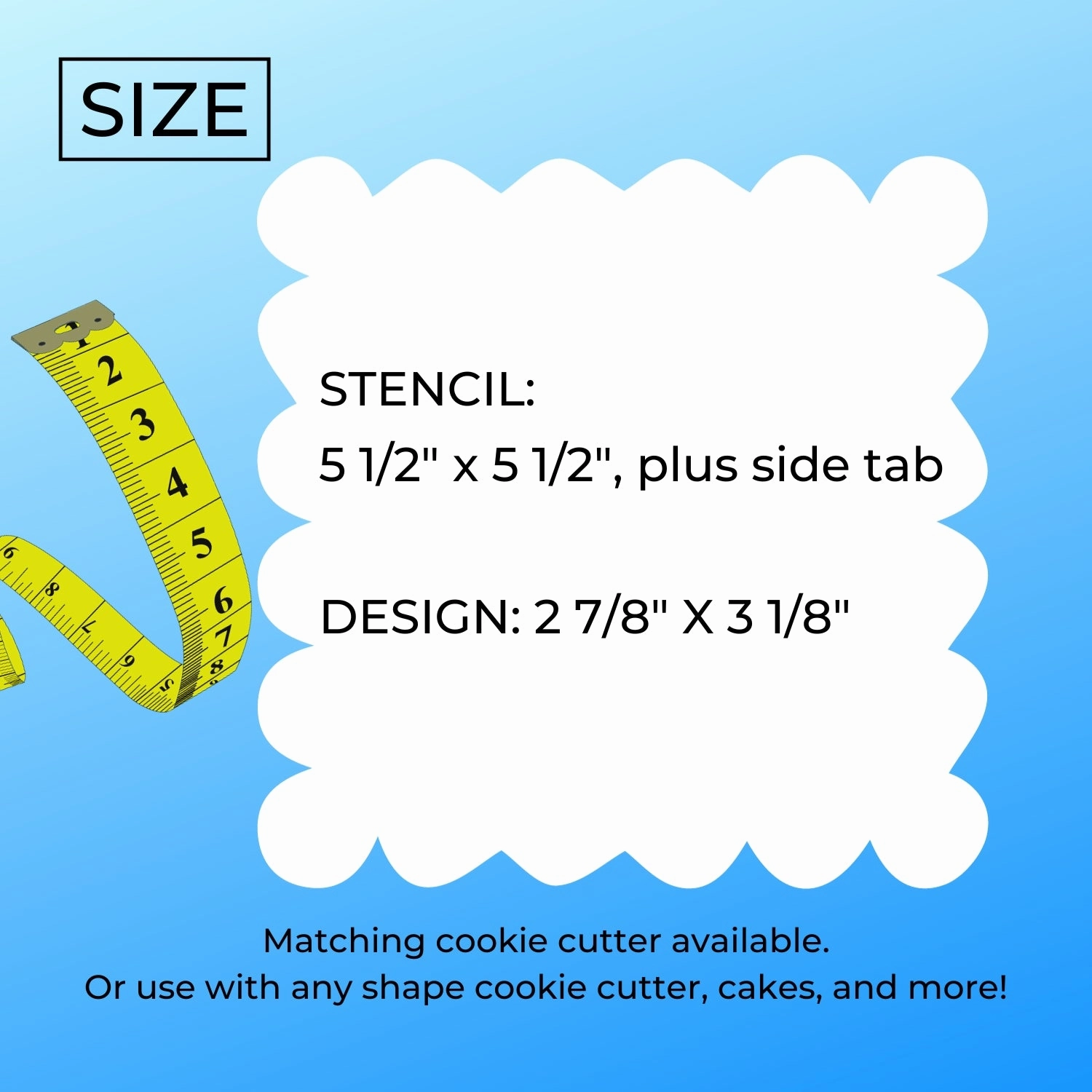 X Letter Alphabet Stencil for Cookies or Cakes USA Made LS107X