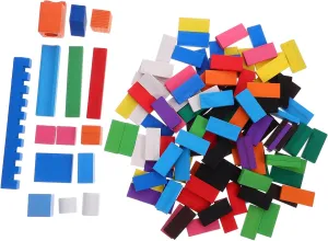 Yardwe 1 Set Set Wooden Dominoes Block Game for Creative Educational for Parties Enhances Logical Thinking Safe Material Train Dominoes Set