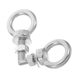 YARNOW 2pcs Heavy Duty Stainless Steel Swing Hooks Easy Installation Eye Bolts for Use for Hanging Swings Hammocks and More Robust Load Capacity Versatile Design