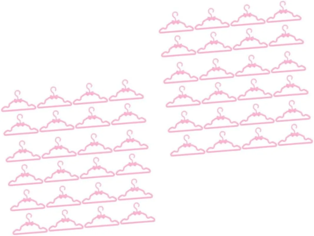 YARNOW 2sets 100pcs Miniature Doll Clothes Hangers and Sturdy Hanger Decor for Role Play Dollhouse Accessories for Creative Play and Imaginative Scenarios 100pcs*2