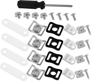 YARNOW 57pcs Helmet Repair Kit for Youth Adult r Shape Visor Clips Screws Nuts Washers for Hockey Baseball Softball Durable Organized Maintenance