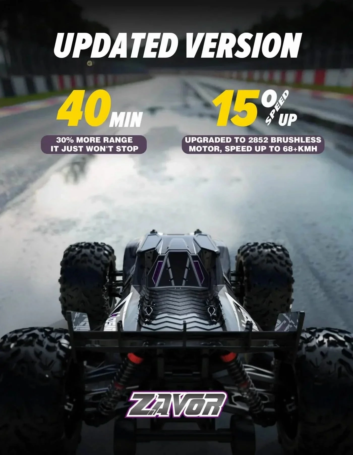 ZAVOR X15W 1:10 High-Speed Brushless RC Truck - Pro Off-Road Racing Car
