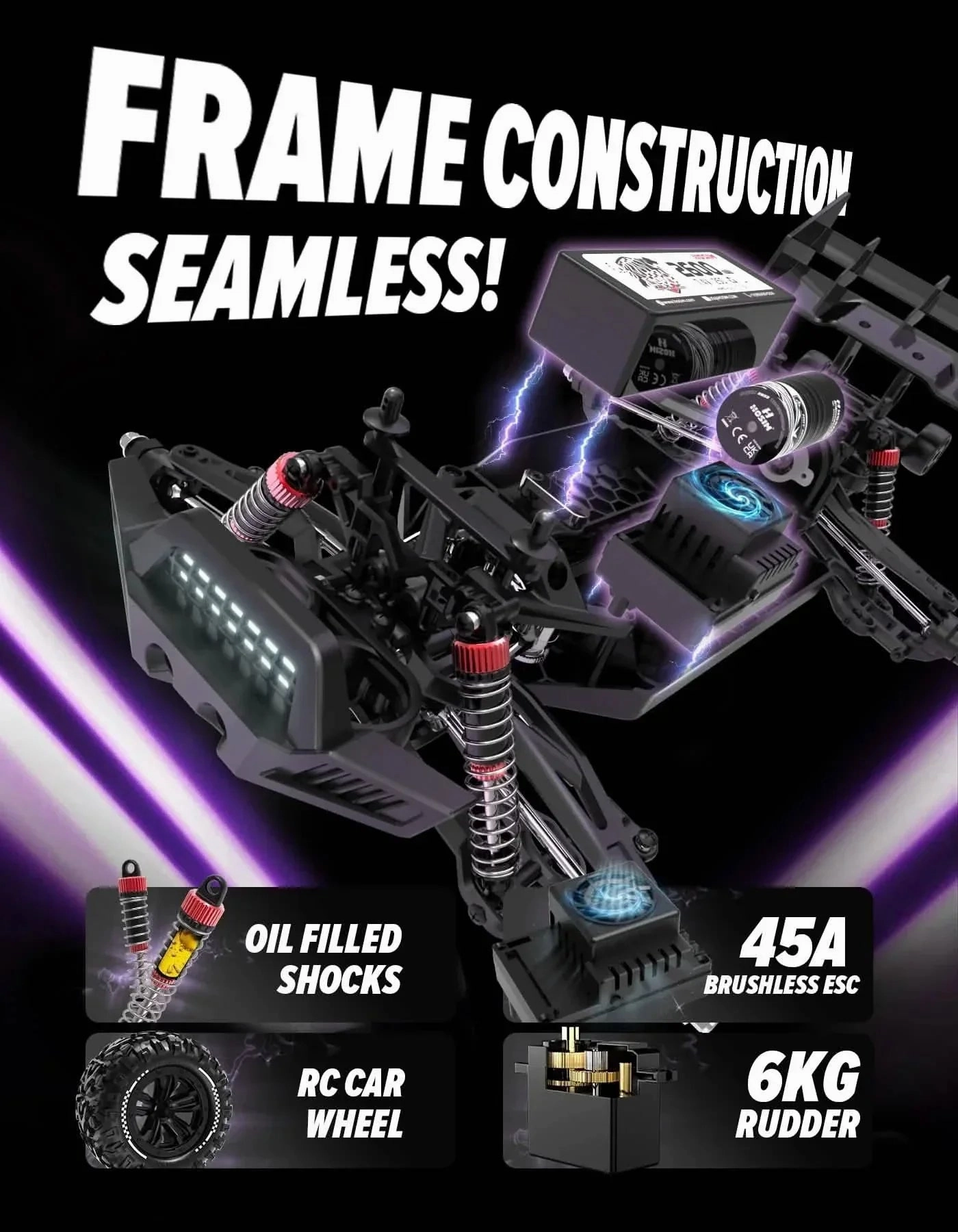 ZAVOR X15W 1:10 High-Speed Brushless RC Truck - Pro Off-Road Racing Car
