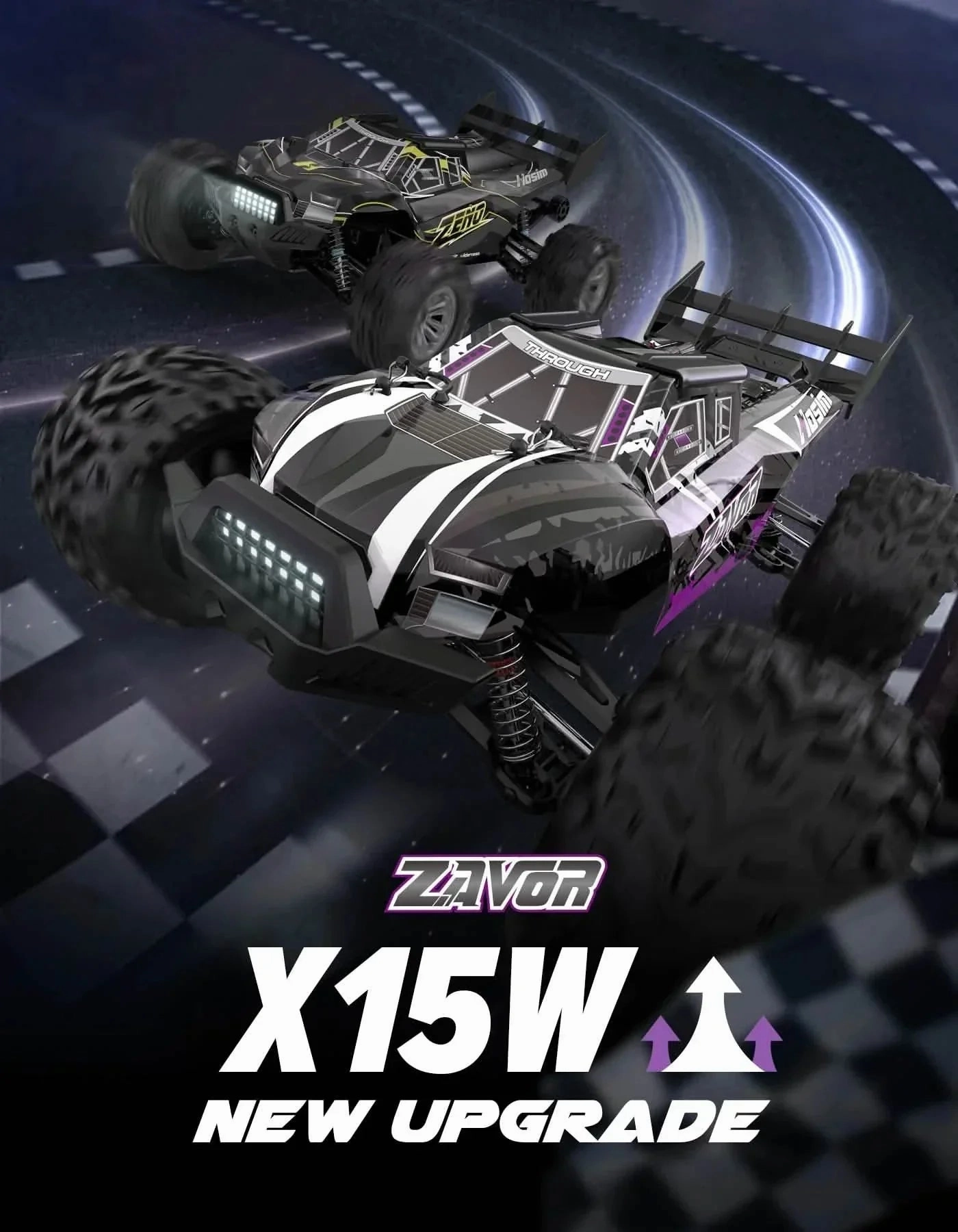 ZAVOR X15W 1:10 High-Speed Brushless RC Truck - Pro Off-Road Racing Car