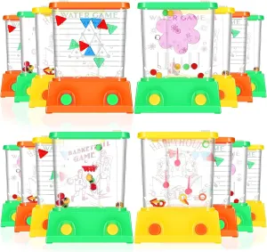 Zhanmai 16Pcs Handheld Water Game Arcade Water Ring Toss Water Tables for Beach Toy Party Favor Fun Game Entertainment, Without Water (Assorted,Stylish)